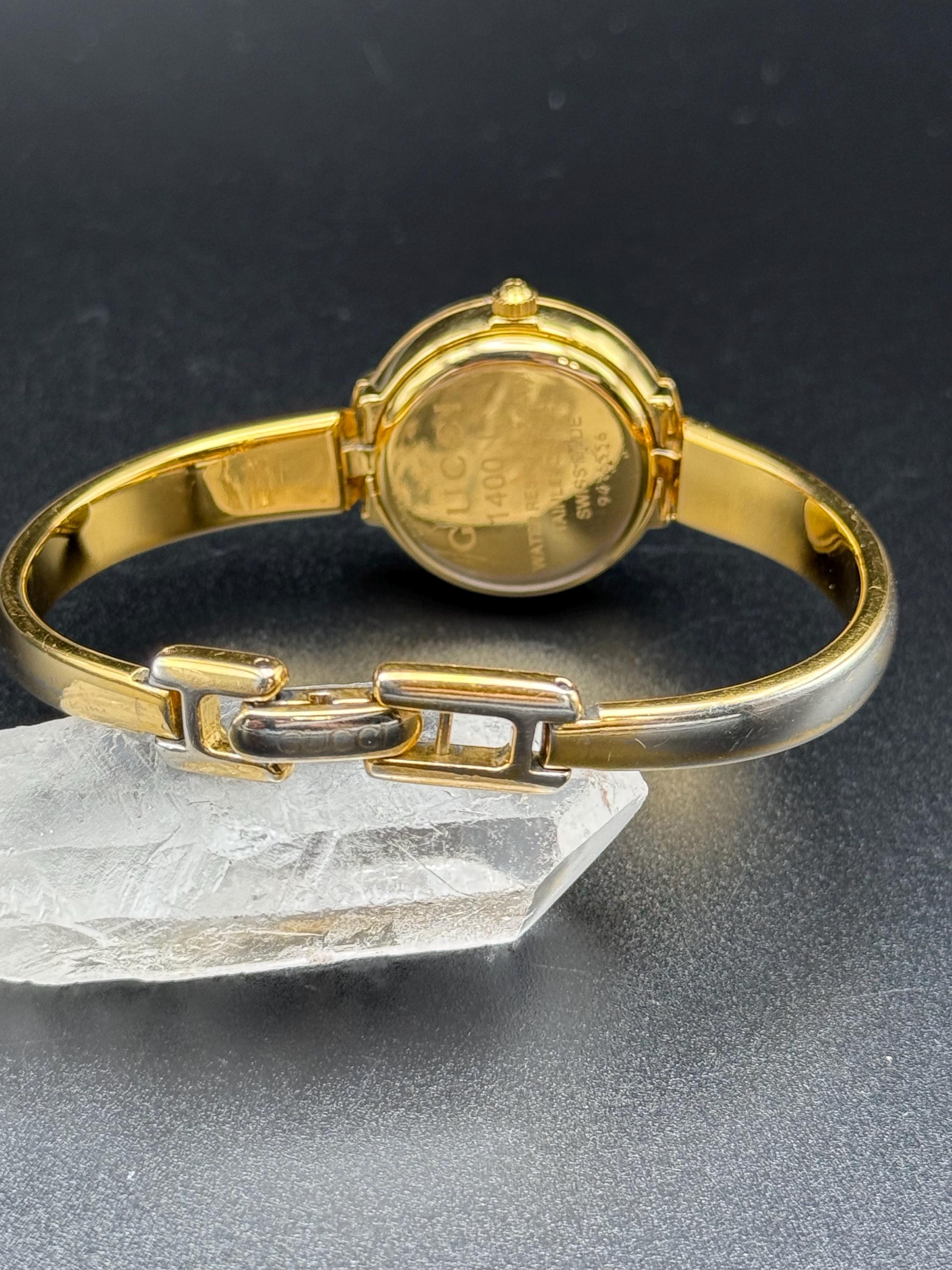 Vintage Gucci Gold Plated Bracelet Watch, Swiss Made - Etsy display picture 1