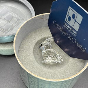 Vintage Swarovski Small size Rabbit Figurine Easter Austria Swarovski fine crystal Luxury  Perfect condition Gift Birthday
