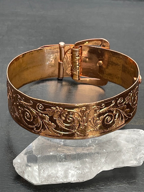 Antique Exquisite Rare! bracelet  Rose gold tone … - image 4