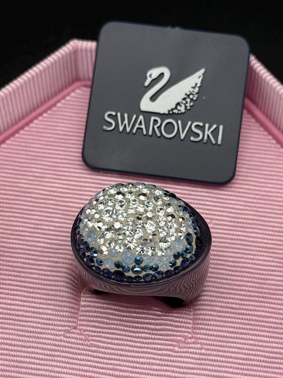 Vintage Swarovski rings Stackable Statement Spark… - image 2