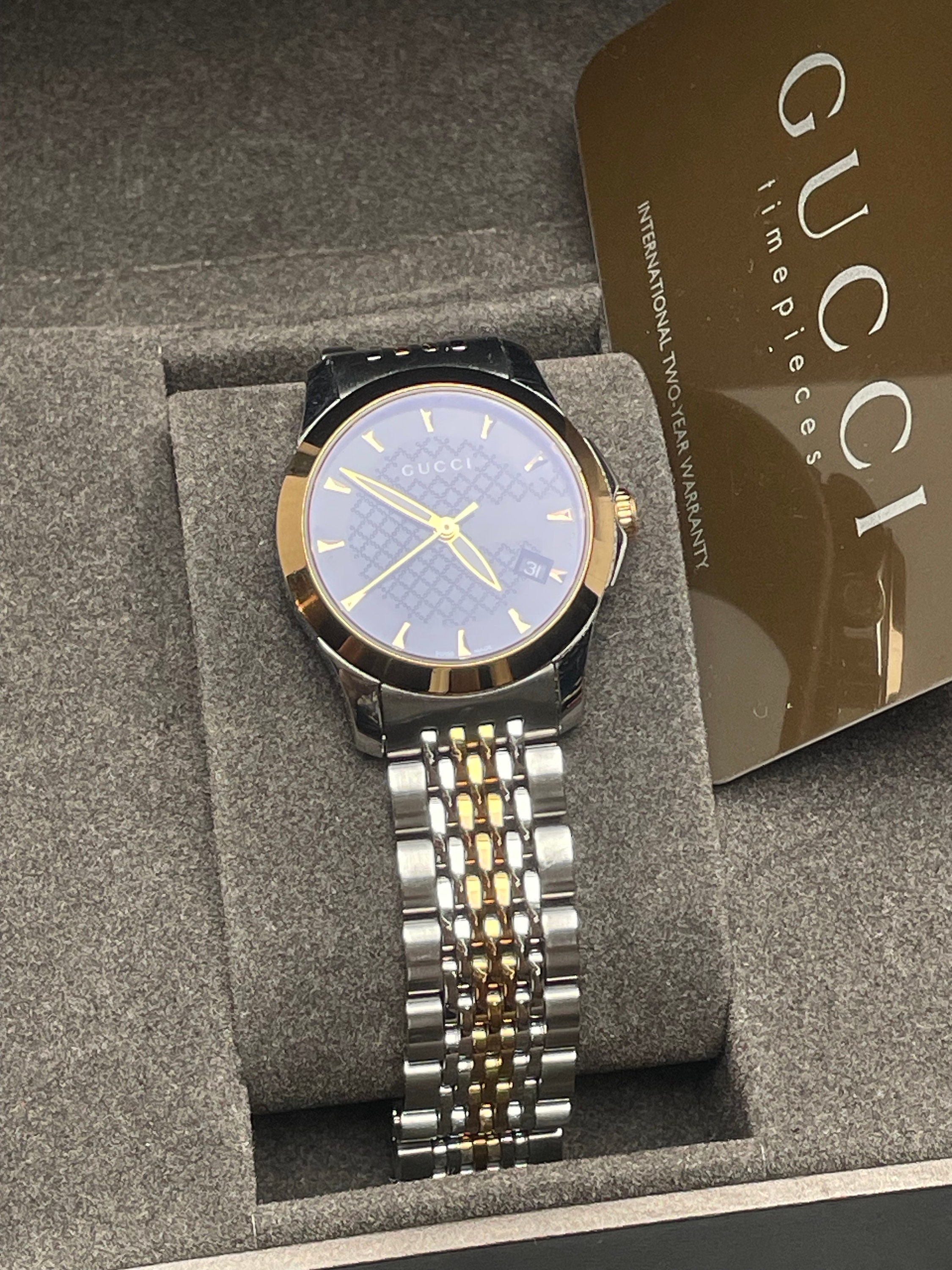 Vintage Gucci Wrist Watch Swiss for Ladies Rare Rose Gold Splendid