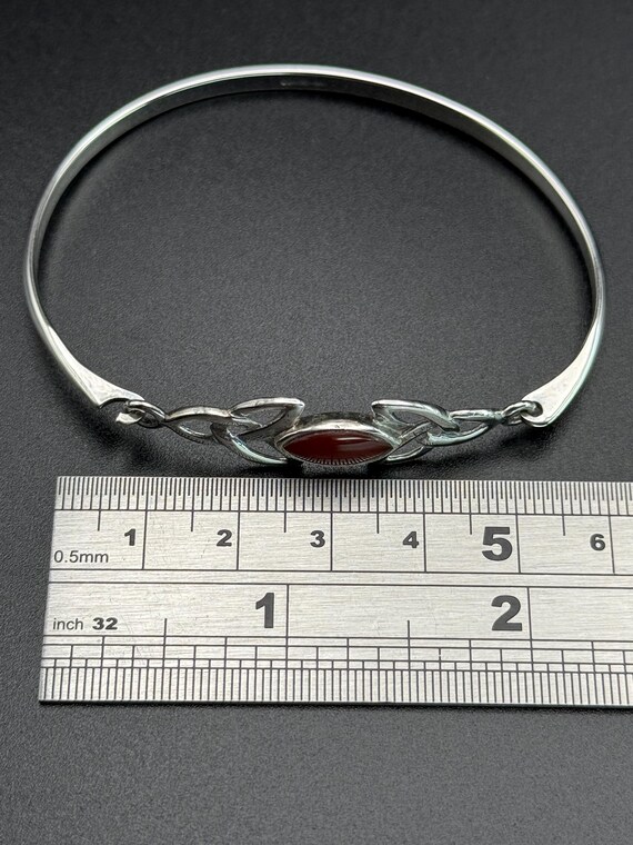 Vintage Celtic knots Sterling Silver Bangle Brace… - image 8