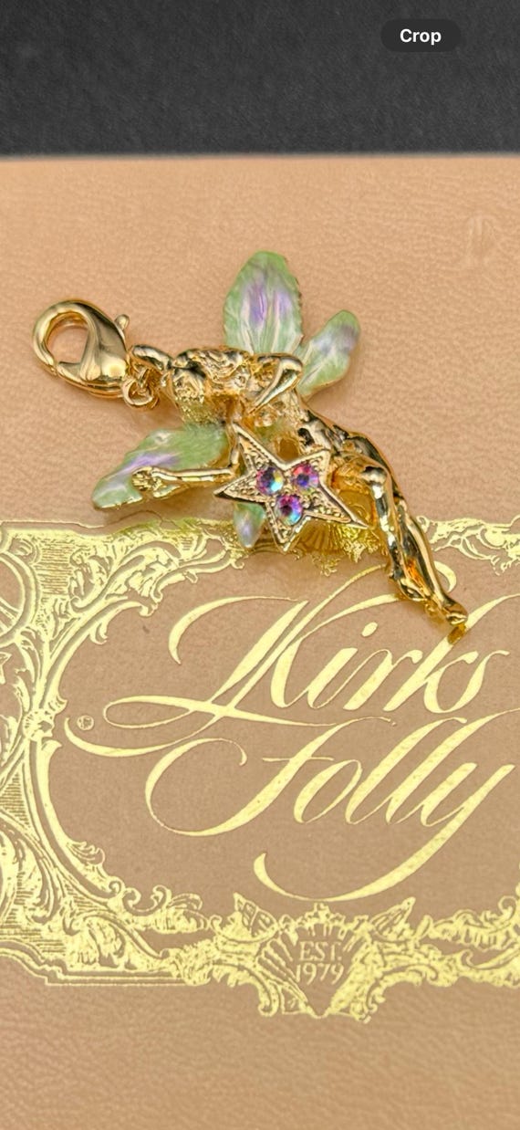 Kirks Folly Gold Heart Charm Watch with Iridescent Crystal Kirks Folly Women Wristwatches for sale | eBay main image 3