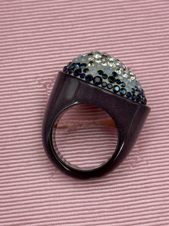 Vintage Swarovski rings Stackable Statement Spark… - image 3