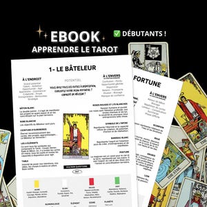 Apprendre Tarot : Ebook Français - Fiches à Imprimer Mots Clés, Tirage cartes, Voyance, Guidance, Idéal Débutants à Télécharger - France