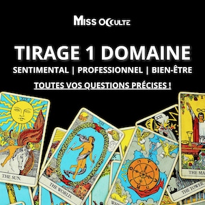 VOYANCE TIRAGE 1 DOMAINE : Sentimental, Professionnel, Spirituel - Questions Précises, Guidance Complète et Détaillée avec Cartes du Tarot !