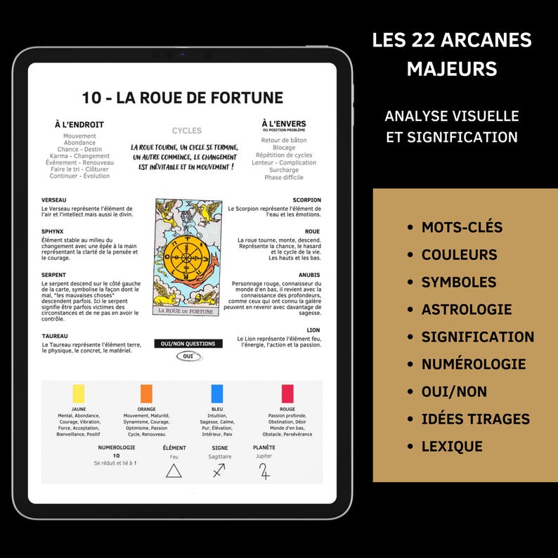 ebook fiches apprendre tarot cartes accessoires voyance voyante esoteric esoterisme spirituel spiritualité