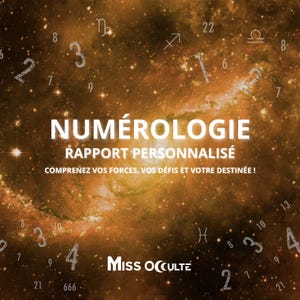 Numerology France - Personalized Report - Life Path, Clairvoyance and Astrology - Complete Reading - Spiritual Analysis, Personal Year