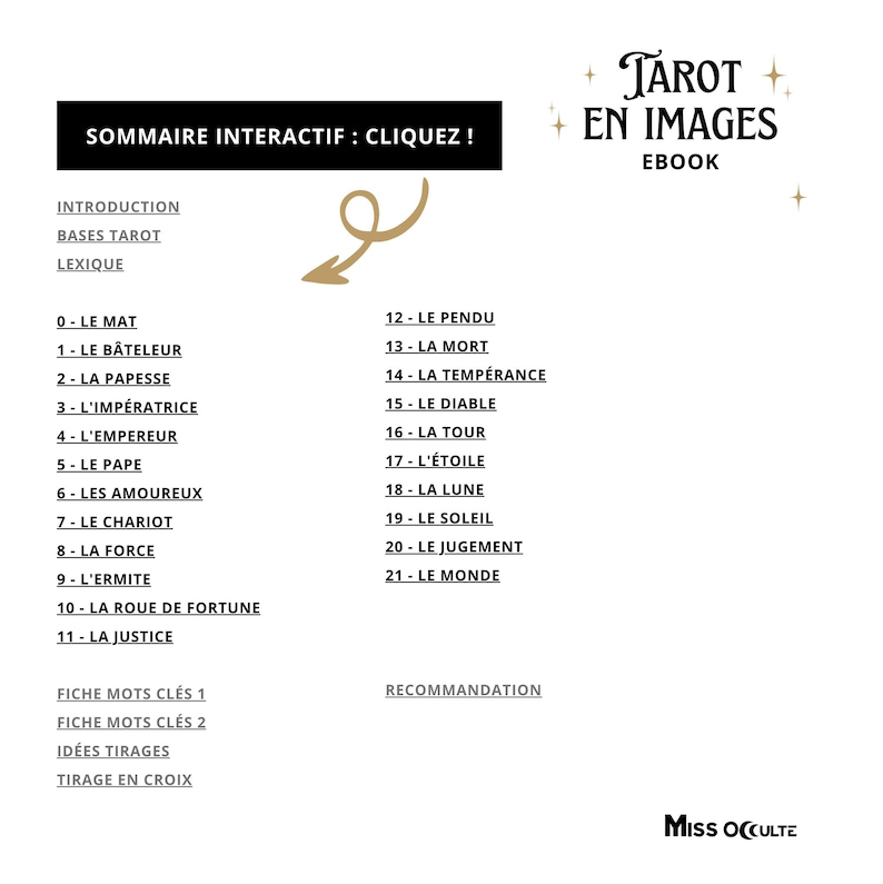 Tarotkarten zum Ausdrucken: Tarot Marseille lernen, französisches E-Book – Download, Stichwörter: Kartenlegen, Wahrsagen, Anleitung, Anfänger Bild 4