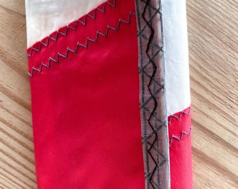 Cartera de lona de tres pliegues reutilizada y remanente