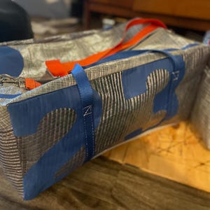 upcycled sail duffle bag