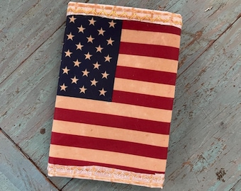 Recycled sail wallet American flag