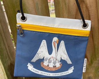 Recycled Sail Louisiana Flag bag