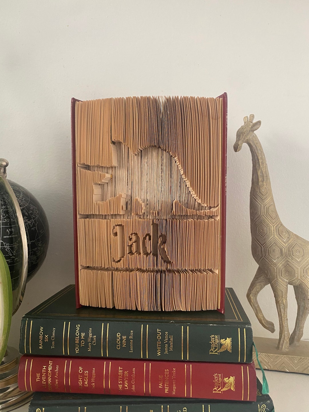 Personalised Dinosaur Book Fold Pattern, Cut and Fold - Etsy