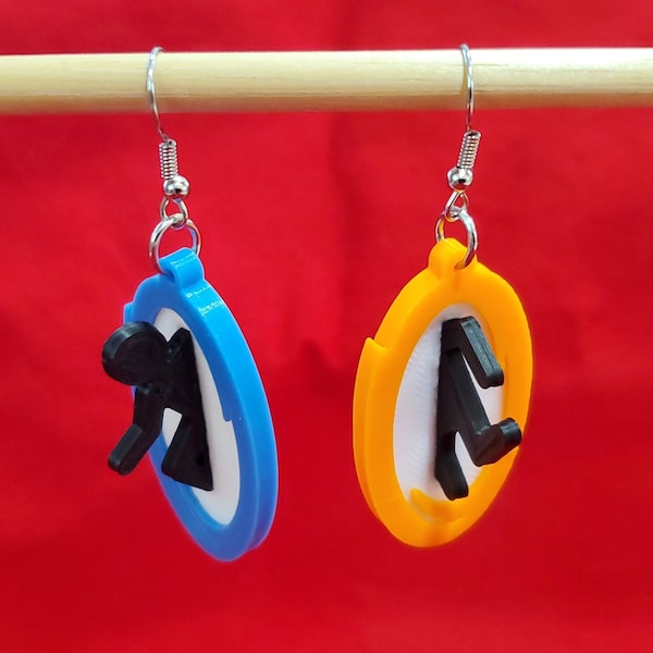Portal Earrings - Video Game Jewelry and Accessory  From Portal 1 and 2