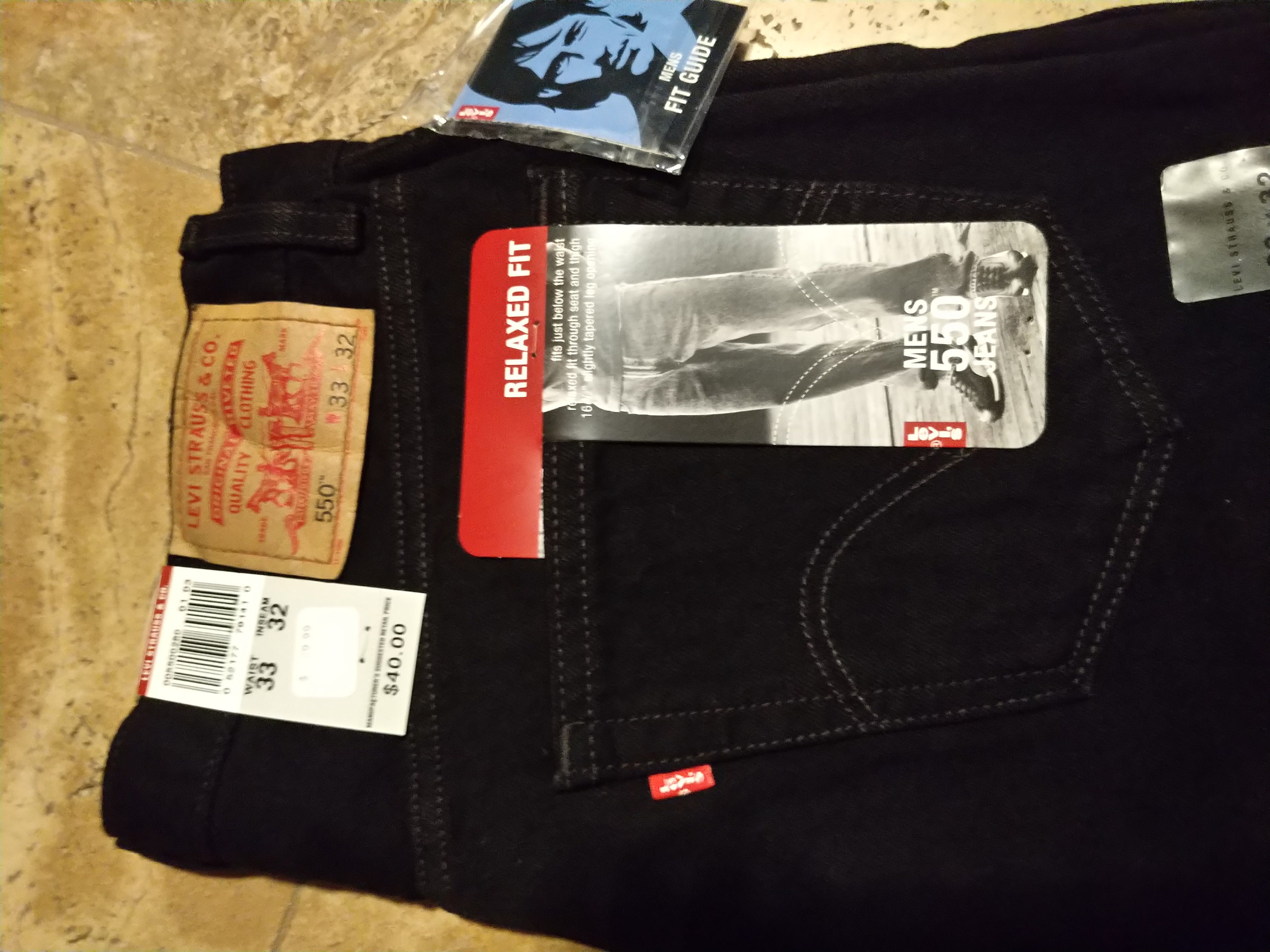 Levi's Men's Black Jeans Vintage With Tags 33/ 32 - Etsy