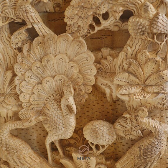 直径38/48/58CM 木製 壁掛け 壁飾り 彫刻 木彫り 手彫り 【壁掛け