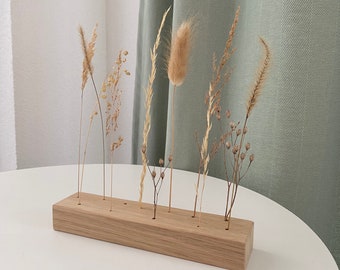 Flowerboard for grasses flower bar flower board Flowergram oak table decoration dried flower decoration dried flower holder