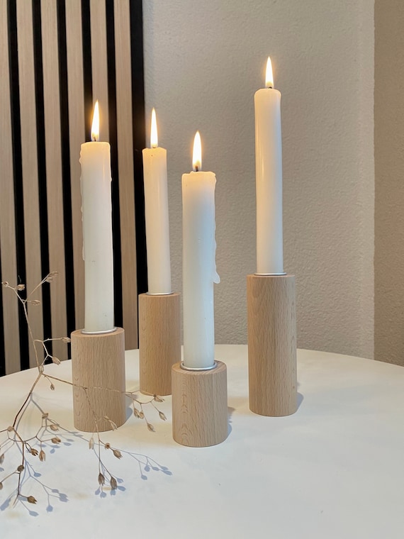Kerzenhalter / Kerzenständer aus Holz