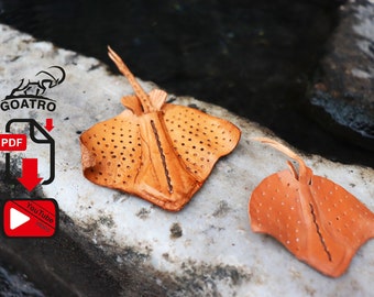 Leather Stingray Model PDF Pattern – DIY Keychain, Bag Ornament