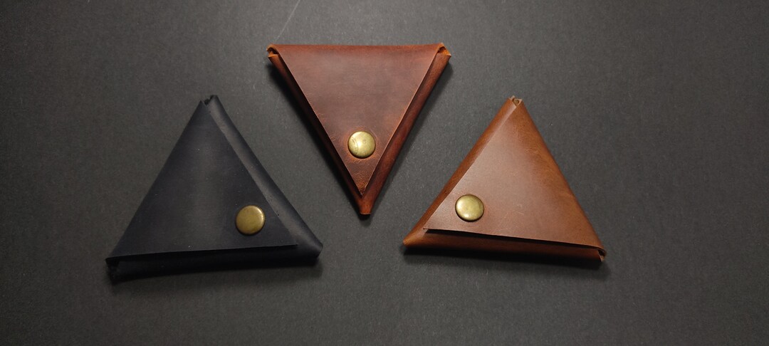 PDF Leather Wallet Template Pattern Leather Triangle Coin - Etsy