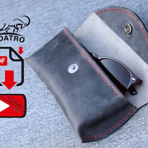 Glasses Case PDF, Pattern PDF Glasses Case, Leather Pattern, Leather Handmade, Template Digital,Glasses Case pattern PDF