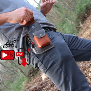 Phone case pattern,belt phone case,DIY phone case,Double Pocket Phone Bag, Leather Belt Pouch, Leather Phone Hanging Waist Bag, Phone Bag