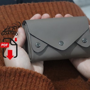 Wallet Pattern,No Sewing Rivet Wallet,Leather No Sewing Rivet Coin Bag, Riveted Wallet PDF Pattern DIY