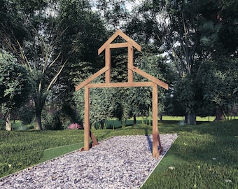 DIY Rustic Wedding Arch Plans – Woodworking, Boho Decor (PDF)