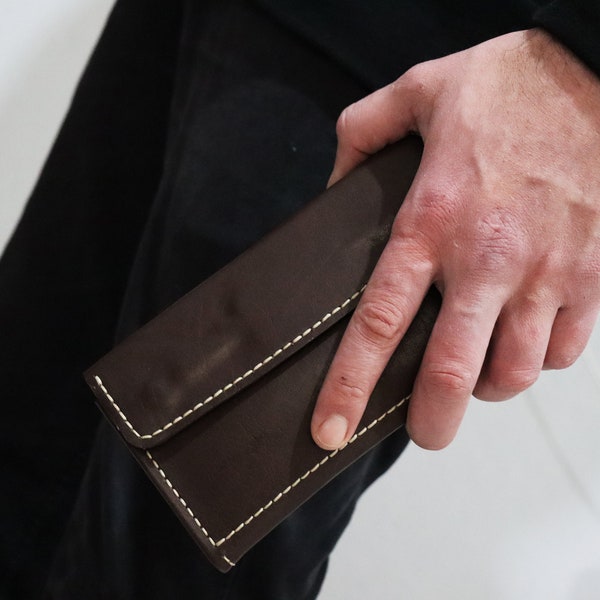 Leather clutch pattern, multi pocket long wallet, DIY wallet template, PDF pattern, leather pattern