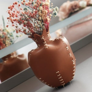 革製ザクロ花瓶、香箱、花瓶型、花瓶パターン、装飾品 DIY