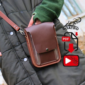 Kreuzgurt Taschenmuster, 2 in 1 Brieftaschenmuster und Smartphonetasche, Handytaschenmuster, iPhonetaschenmuster, Ledermuster, Ledermuster,