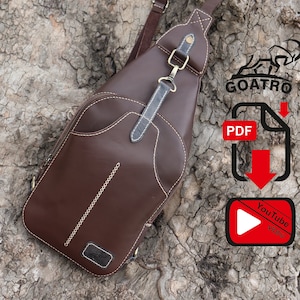 PDF-Muster Leder-Sling-Tasche-Sling-Tasche-Leder-Muster PDF - von Goatro - Sling-Tasche-Muster-PDF-Download