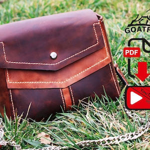 Ledertaschenmodell, PDF Tasche, Ledertaschen Template, Leder Damentasche, Leder Schnittmuster und Vorlagen
