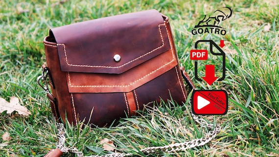 Leather Bag Sewing Pattern, Ladies Bag Template (PDF)