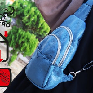 PDF-Muster Leder-Sling-Tasche-Sling-Tasche Leder-Muster PDF-Unisex-Sling-Rucksack-Muster, Umhängetasche