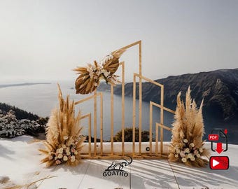DIY Wedding Arch Plans – Rustic Wedding Decor (PDF Download)