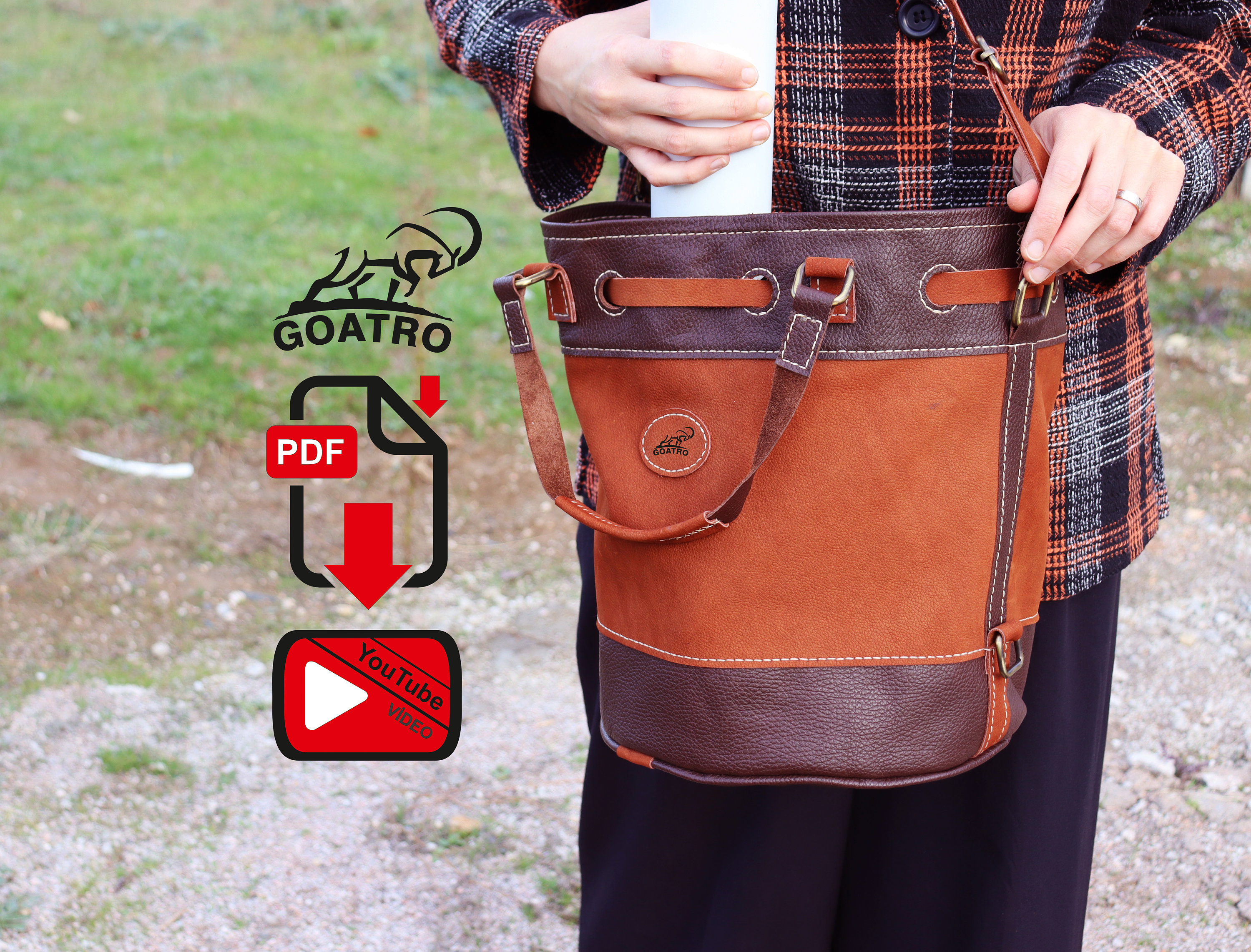 Leather Bucket Bag Sewing Pattern, Women's DIY Handbag (PDF Pattern) - Etsy