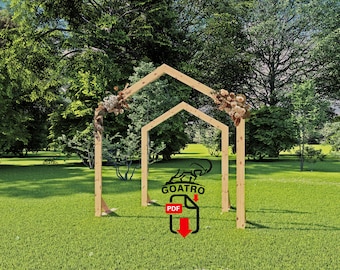 DIY Wedding Arch Woodworking Plans – Rustic Boho Decor (PDF)