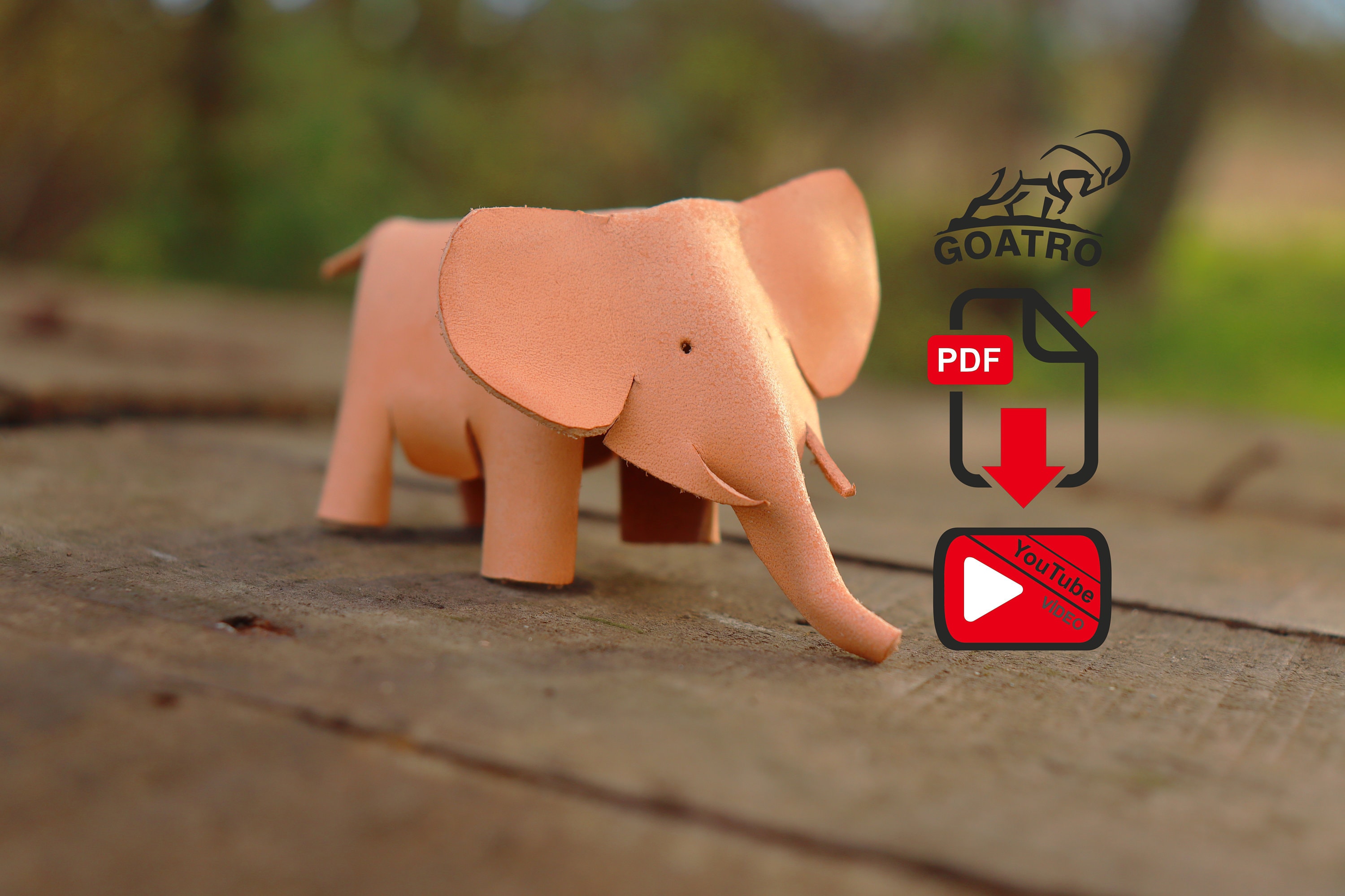 Elephant, toy designs, SVG-A4-USLETTER, Handmade gift models, leather pattern,patterns, leather pattern pdf,herbal leather, keychain, DIY,