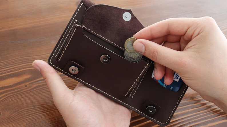 Leather clutch pattern, DIY wallet template, PDF pattern image 3