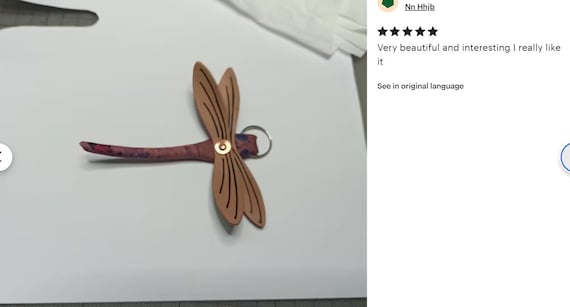 Leather Dragonfly Keychain Pattern, Purse Ornament (PDF Pattern