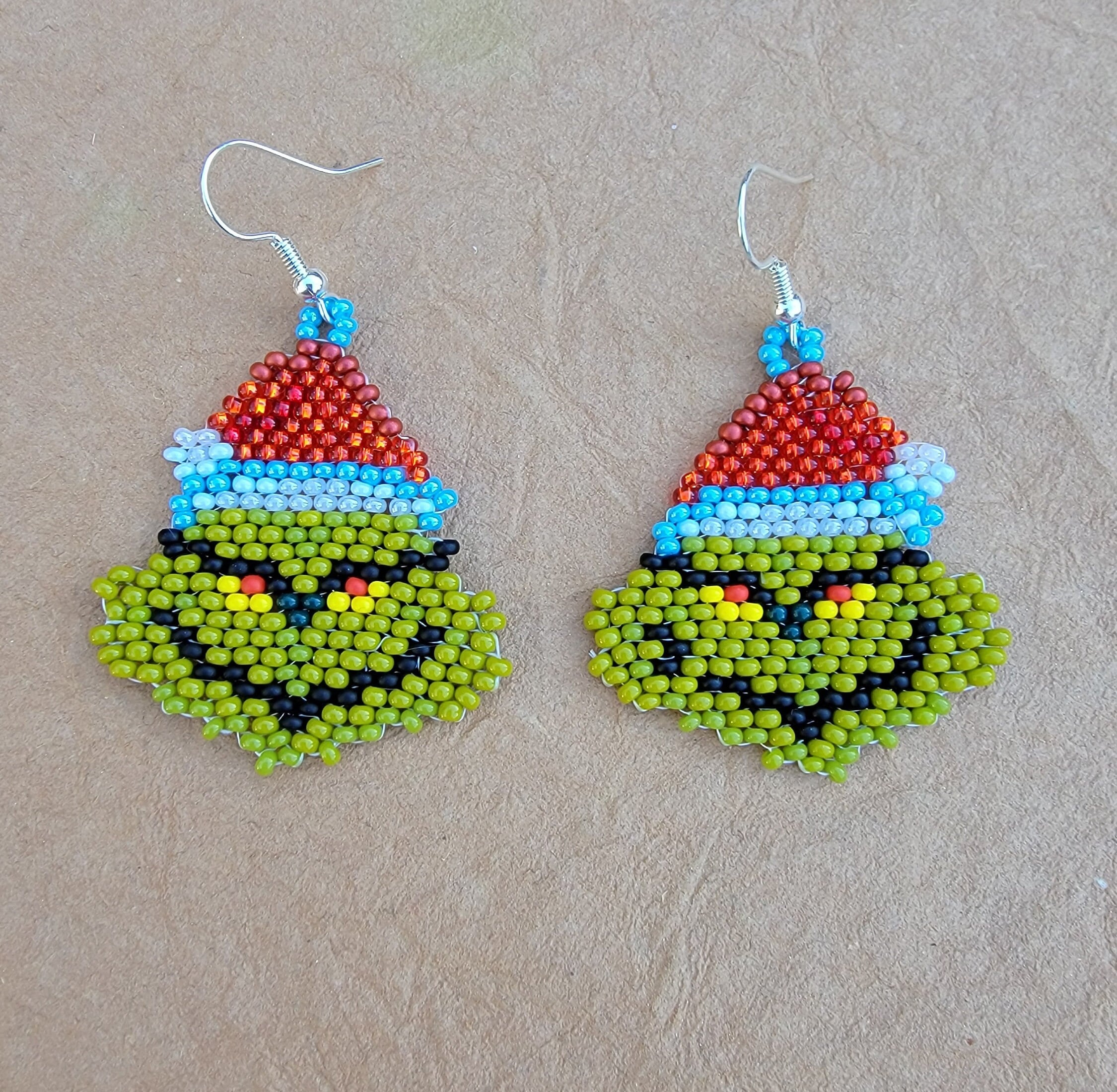 Beaded grinch hotsell earrings