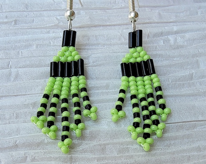 Gumdrops, these adorable, sparkling, tiny fringed, handmade, beaded, dangle earrings are perfect for the younger crowd or young at heart.