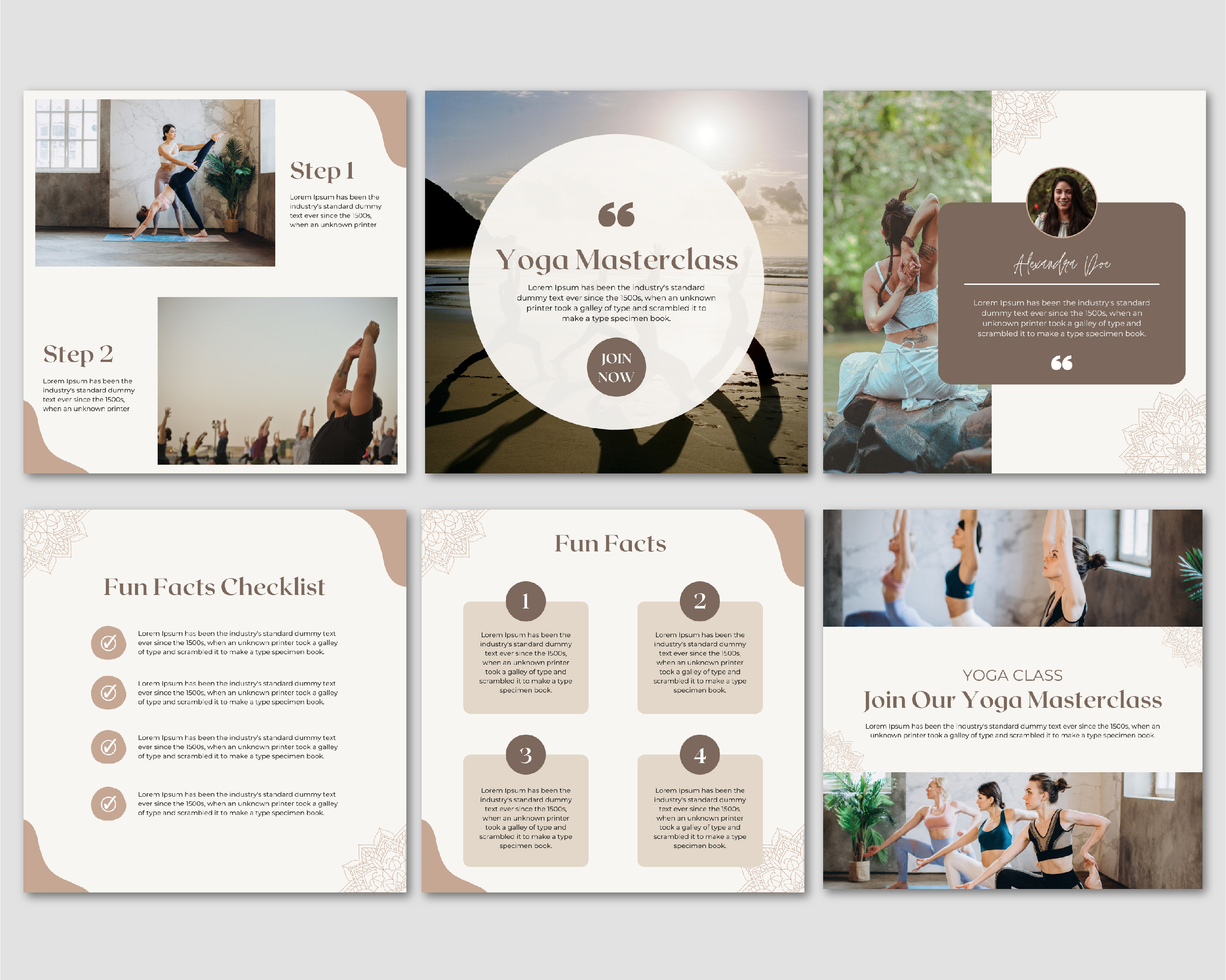 30 Yoga Instagram Templates for Canva | Wellness Social Media Post ...