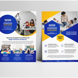 Modern School Education Admission Flyer Canva Template Bundle for Kids Learning with Professional Creative Design image 5