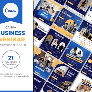 Marketing Webinar Event Vorlage | Canva Coaching-Klasse | Soziales Medium | Marketing-Planer | Seminarpost