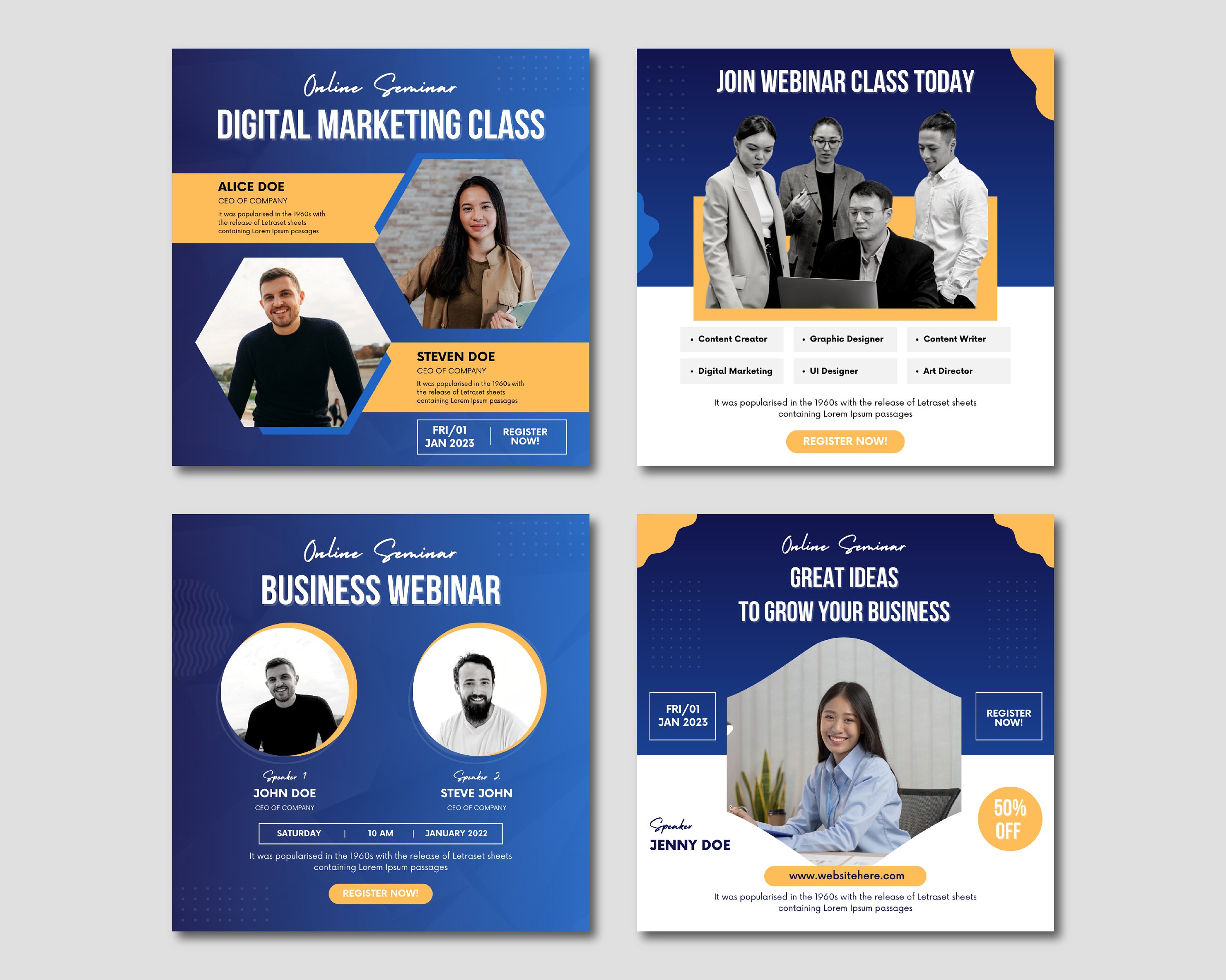 Marketing Webinar Event Template Canva Coaching Class - Etsy