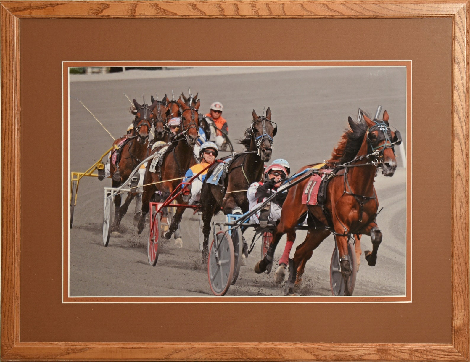 Race to the Finish Saratoga Harness Track Saratoga Springs Etsy
