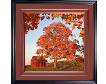 Autumn at the Neilson Farm, Saratoga Battlefield, Stillwater, NY.  Farmhouse Photograph Saratoga National Historical Park.